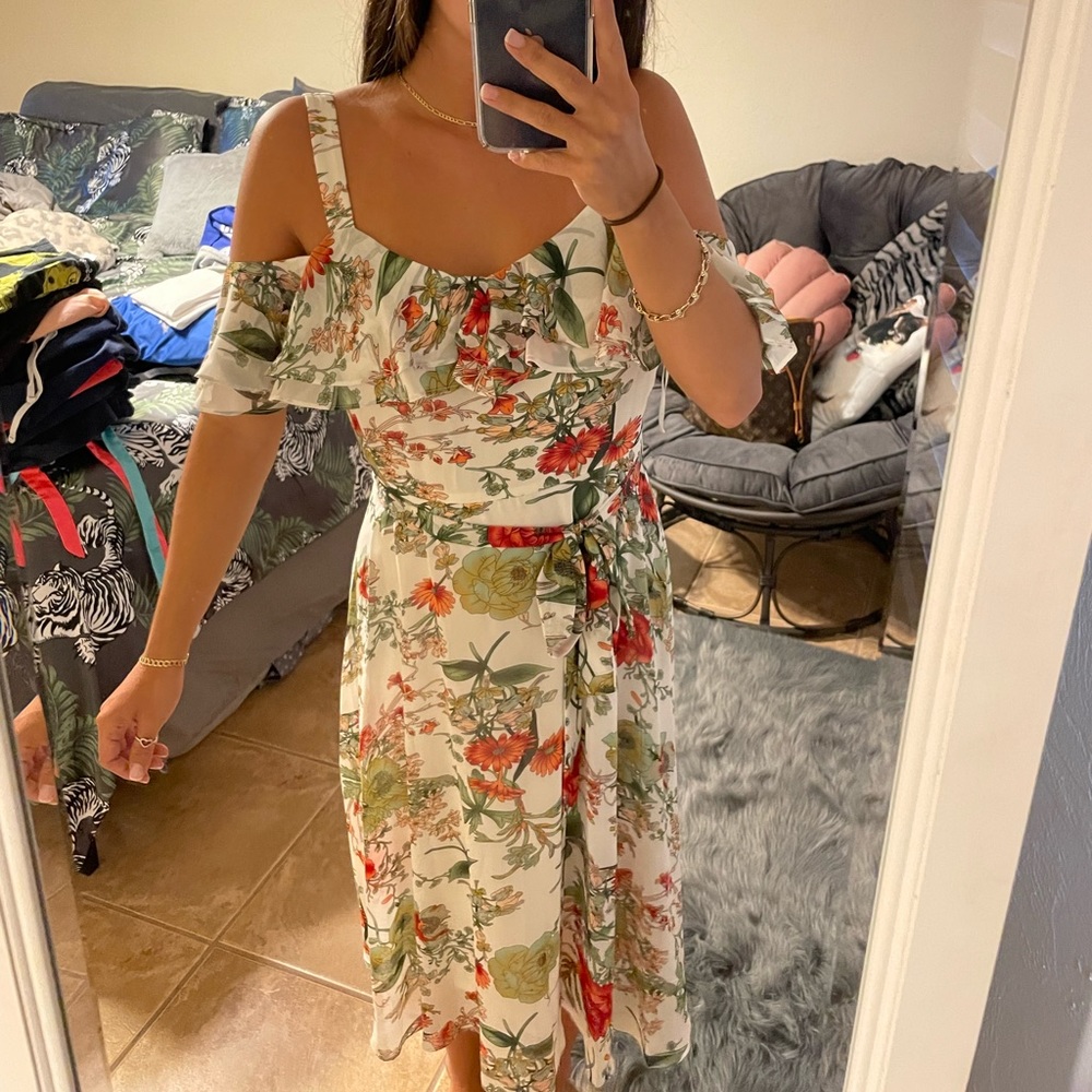 Floral ruffle dress